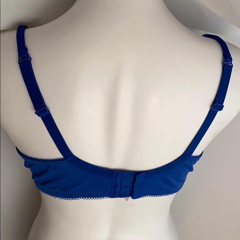 Cacique blue green rhinestone plunge underwire bra 40D - Picture 5 of 11